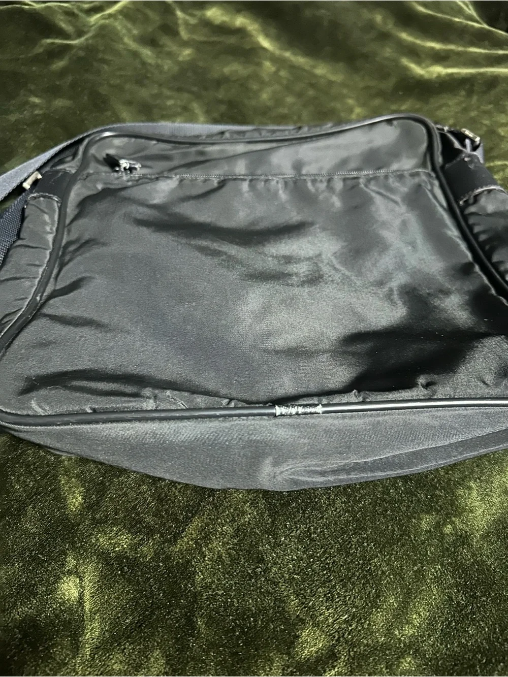 Prada Black Nylon Messenger Crossbody Bag